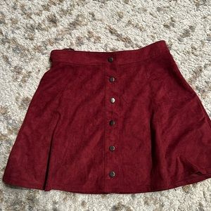 Button up slowly burgundy skirt